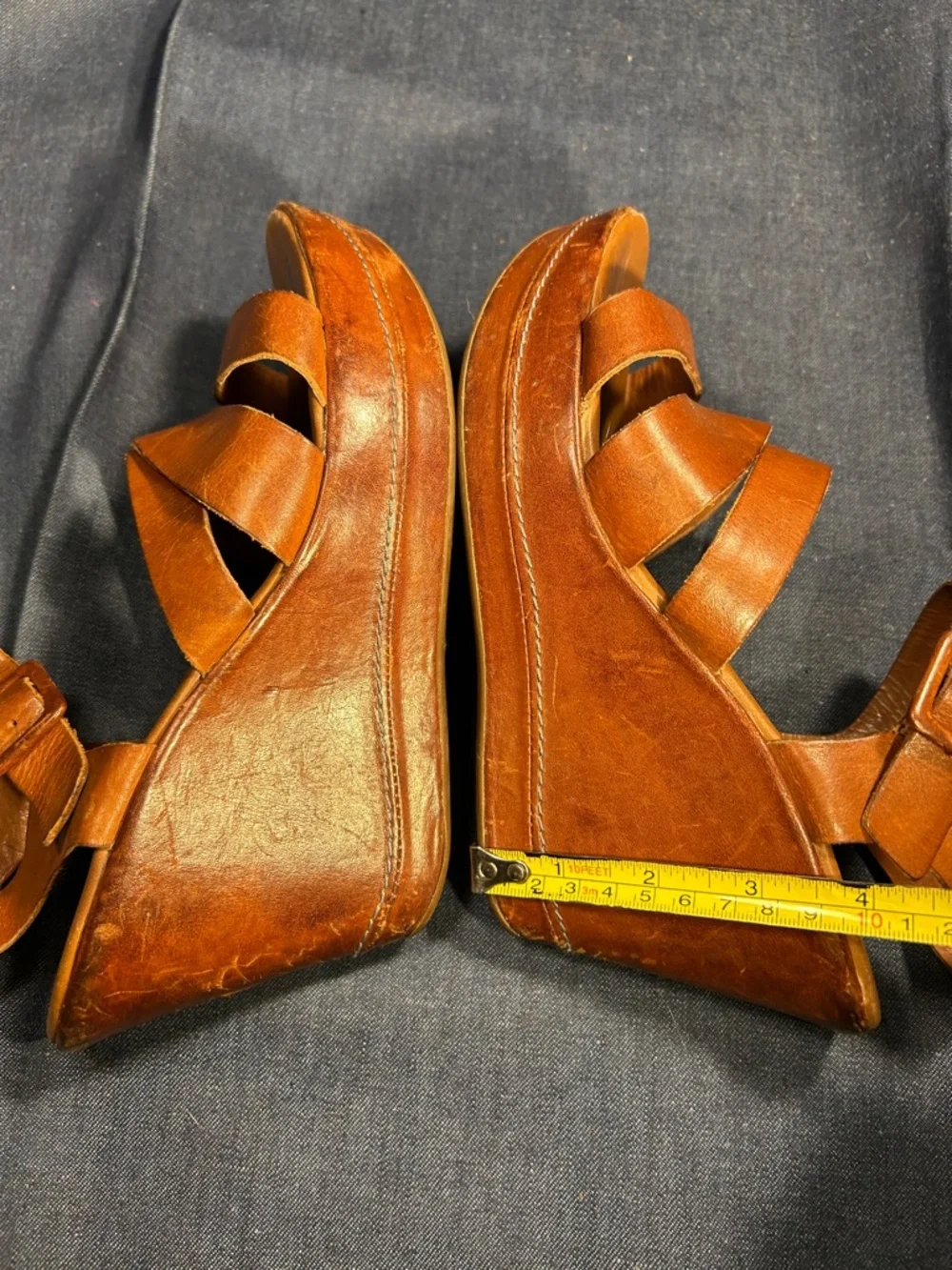 Kork-Ease leather wedge platform sandals shoes